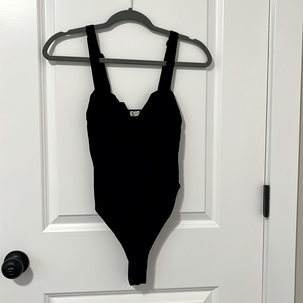 Free People Black bodysuit